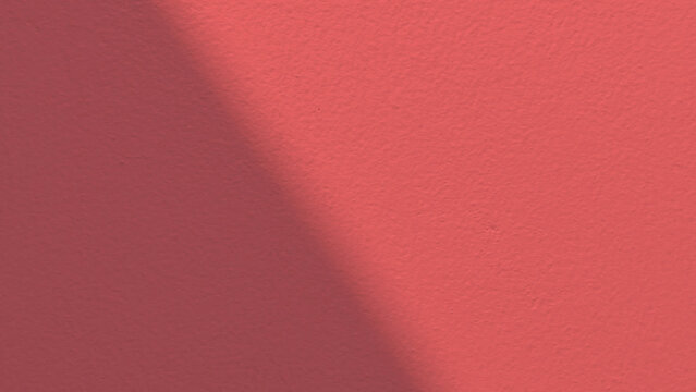 sunset coral orange wall background rough texture textured shadow and light vibrant bright color trend trends of the year 2025 paint painted #F0686C hex code