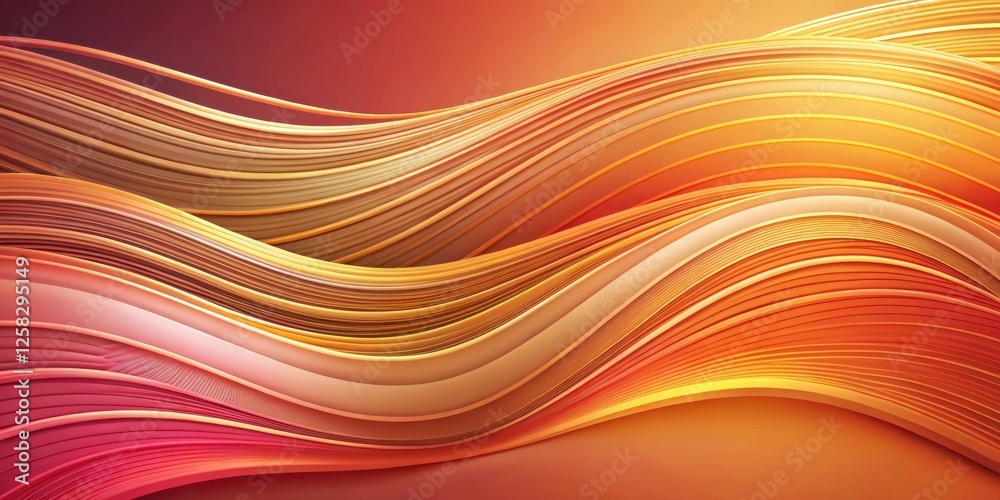 Leinwandbilder abstract warm-toned wave pattern design with smooth curves and gradient hues