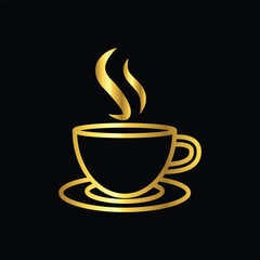  gold color coffee cup, icon, flat, sticker label minimalist design for digital and print projects
 Graphic Design Icons Making a Huge Impact on Visual Aesthetics