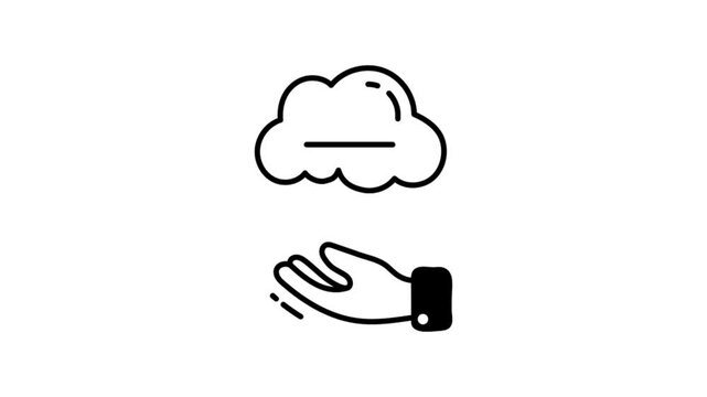 cloud money 2D animation