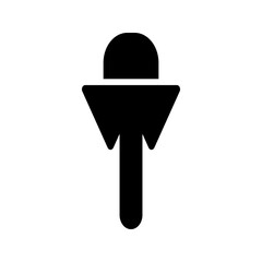 Neon-style ice cream icon with glowing outlines, perfect for modern digital designs and creative branding.