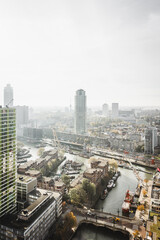 Obraz premium Skyline Rotterdam harbour view