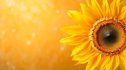 Obraz premium Closeup Of Vibrant Sunflower In Golden Light