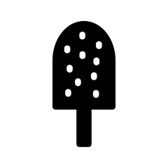 Outlined ice cream icon with simple and clean lines, ideal for modern app icons and digital design.