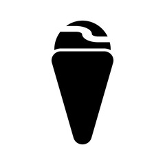 Cartoon-style ice cream icon with colorful sprinkles, perfect for fun and playful food illustrations.