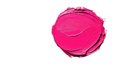 Pink paint smear stroke brush stroke on transparent background