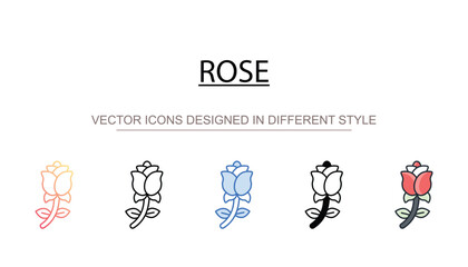 Rose icon design with white background stock illustration