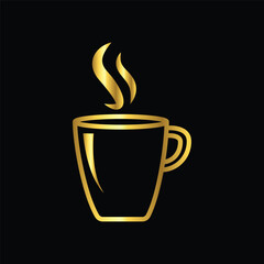  gold color coffee cup, icon, flat, sticker label minimalist design for digital and print projects
 Graphic Design Icons Making a Huge Impact on Visual Aesthetics