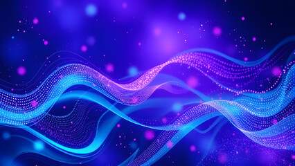 Blue smoke waves create an abstract, flowing design