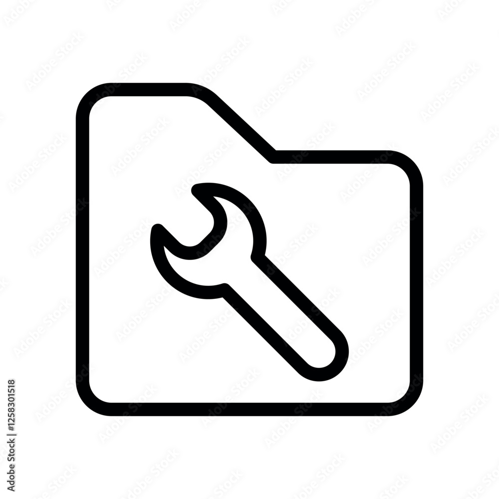 Poster folder settings vector icon