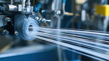 Fototapeta premium Factory Plastic Extrusion Lines Production