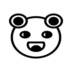 Hand-drawn panda teddy bear icon with a sketch-style finish, representing creativity and artistic design.
