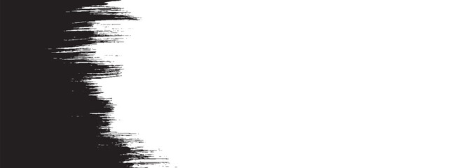 Abstract distressed paint stroke texture with rough edges. Grunge brushstroke background isolated on transparent backdrop. vector brush strok