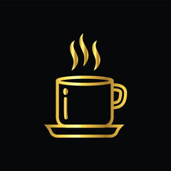  gold color coffee cup, icon, flat, sticker label minimalist design for digital and print projects
 Graphic Design Icons Making a Huge Impact on Visual Aesthetics