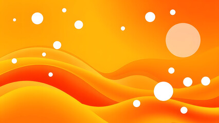 A vibrant orange and yellow wave design with abstract vector illustration