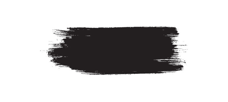 Vector Black ink brush stroke. hand-drawn brush stroke texture, abstract grunge texture on a white background.