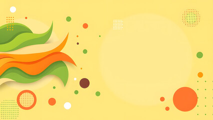 Colorful abstract watercolor splashes create a vibrant background with a spring-like feel