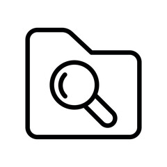 folder search vector icon