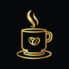  gold color coffee cup, icon, flat, sticker label minimalist design for digital and print projects
 Graphic Design Icons Making a Huge Impact on Visual Aesthetics