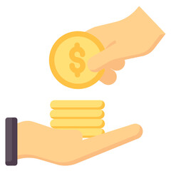compensation vector flat icon