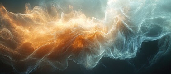 Abstract swirling smoke, cosmic background, digital art, design element