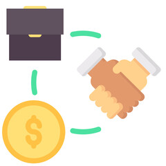 professional deal vector flat icon