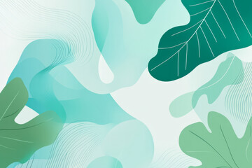 Fototapeta premium A cool, tranquil abstract background with mint green, teal, and pale blue. Smooth gradients, flowing shapes, and a calm, peaceful vibe. Ideal for wellness or nature-themed designs.