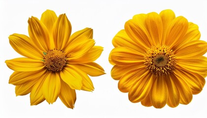 yellow flower isolated on white background