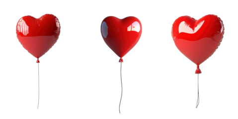 ballons de baudruche à l'hélium en forme de cœur pour la saint-valentin