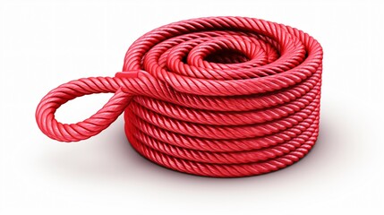 Towing Rope Isolated on White Background