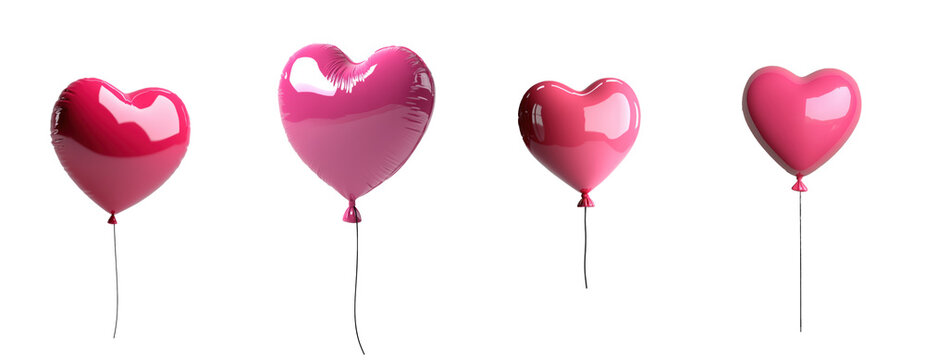 ballons de baudruche &agrave; l'h&eacute;lium en forme de c&oelig;ur pour la saint-valentin