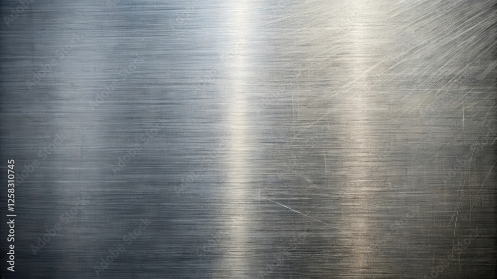 Fototapete high-resolution image of brushed metal texture with subtle light reflection and fine surface scratch