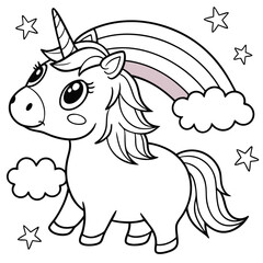 A vibrant plush unicorn toy with a lush, multicolored rainbow mane and tail, soft fur, and sparkling horn.  Close-up shot.