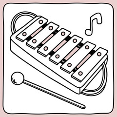A vibrant, close-up shot of a colorful wooden toy xylophone with its mallets, showcasing the natural wood grain of the keys.
