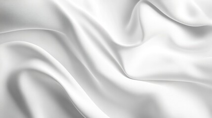 Obraz premium A high-quality image of smooth, white silk fabric draped elegantly. Ideal for backgrounds, textiles, and design projects requiring a touch of luxury.