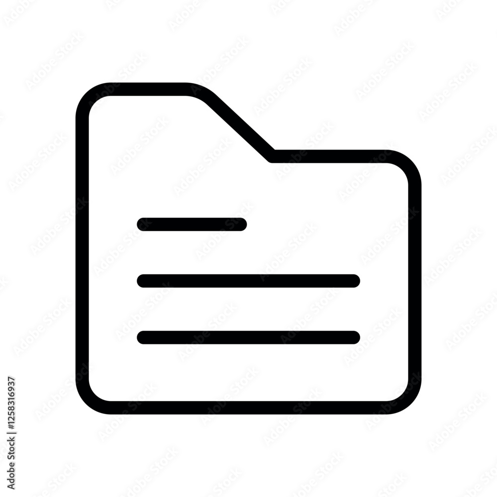 Poster folder text vector icon