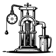 A photo of a weathered, rusty vintage pump machine, showcasing its worn metal and aged details.  Focus on texture and decay.