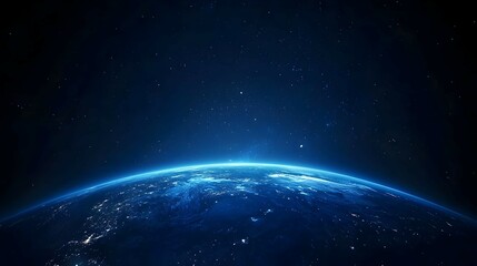 Obraz premium Glowing Earth At Night From Space