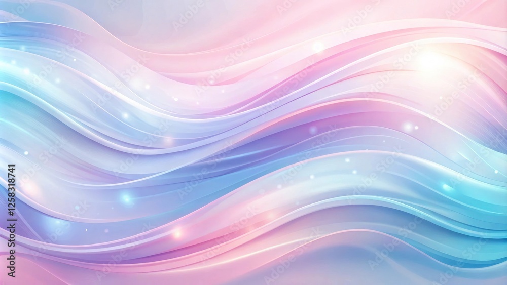 Aufkleber abstract pastel wave background with soft glowing lights