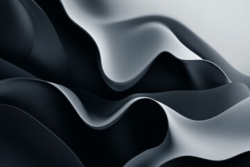 Obraz premium A minimalistic gray and black abstract background with sleek gradients, smooth transitions, and a professional, polished look. Ideal for corporate branding and design projects.