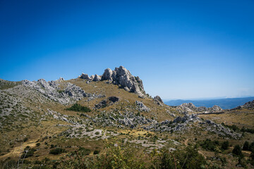 Fototapeta premium Tulove Grede Peaks on the Mountain Velebit in Croatia