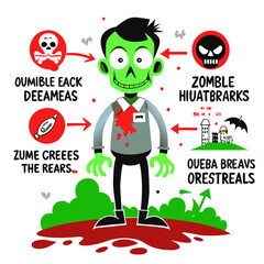 Depict various fictional zombie outbreak origins viral, magical, scientific mishap, etc. Show diverse scenarios & settings.