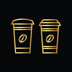  gold color coffee cup, icon, flat, sticker label minimalist design for digital and print projects
 Graphic Design Icons Making a Huge Impact on Visual Aesthetics