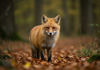 Curious Red Fox in the Forest