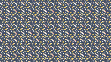 かわいい流れ星の模様のパターン背景、イラスト