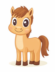 Obraz premium Cute Cartoon Horse