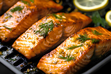 Grilled Salmon with Lemon and Herbs