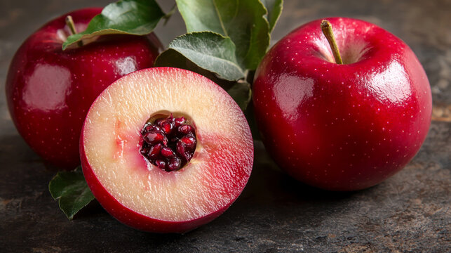 Premium-quality Java apple on a clean background, ideal for culinary designs, health-focused themes