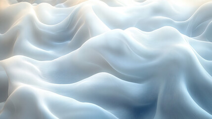 Obraz premium A soft abstract background featuring flowing waves in shades of white and light gray, creating a calm and elegant design. 