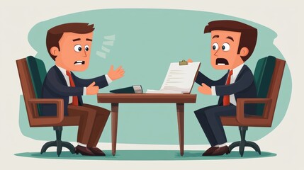 Fototapeta premium Disciplinary Meeting Or Interview Fail